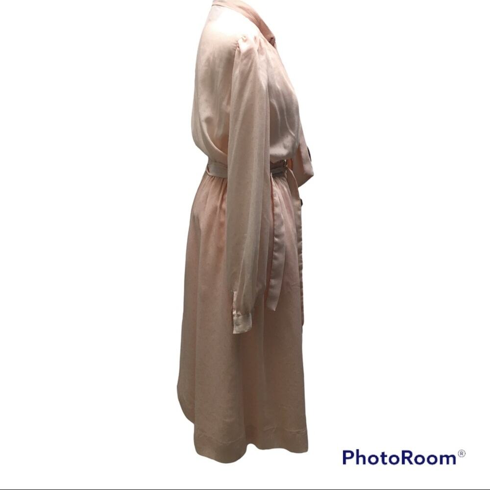 Vintage Breckenridge Pink Tie Blouse and Skirt Set Size 8 - Picture 5 of 11